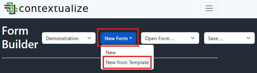 New Template Form
