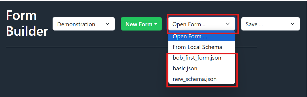 Open Existing Form