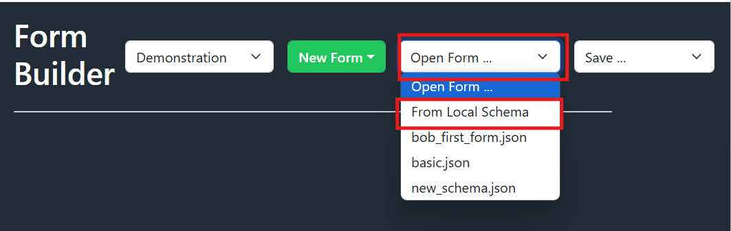 Open Local Form