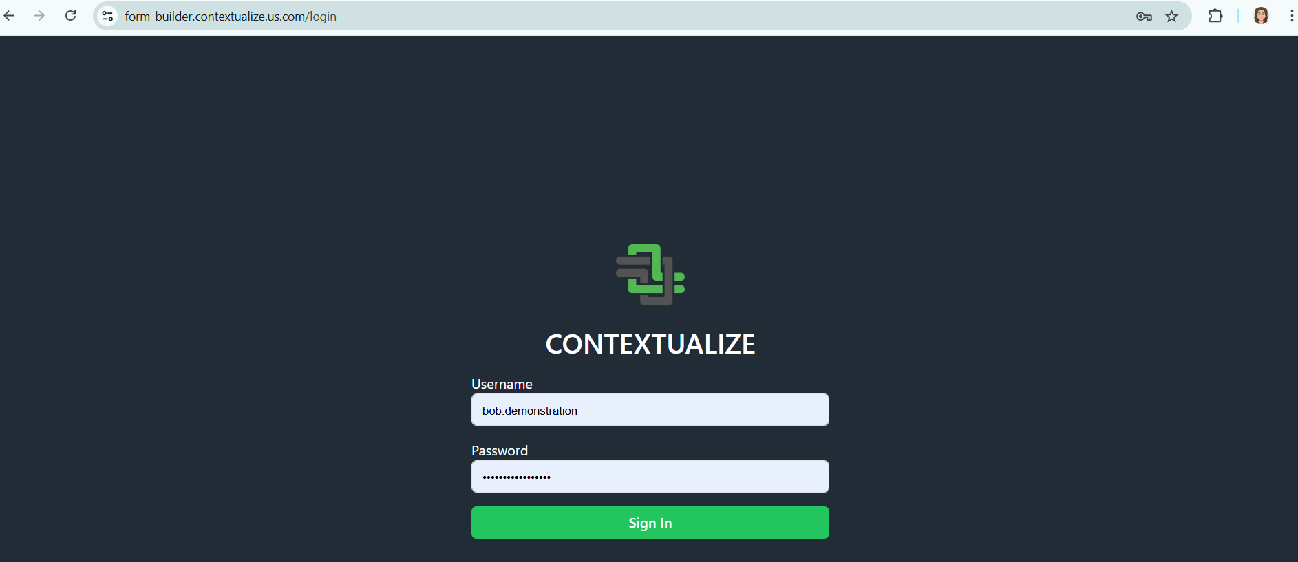 Form Builder Sign In